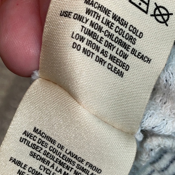 EUC Anthropologie Postmark Bianca Striped Tie Top Sweatshirt Size Small - Picture 6 of 9